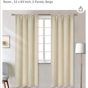 2 Pair of blackout drape panels with rod pocket. 4 total